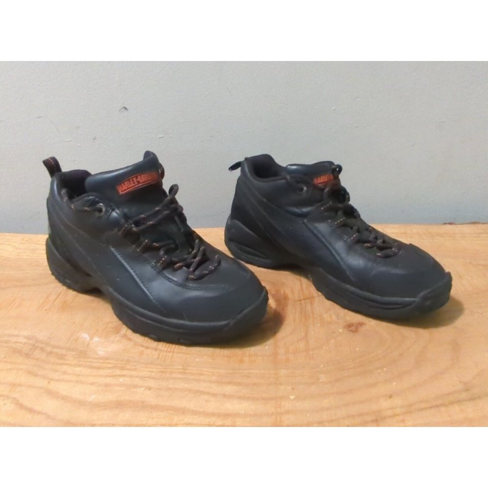 Harley-Davidson Sz9 USA 7 UK Black Lifestyle Sneakers Shoes Lace Up